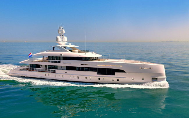 Обои картинки фото корабли, Яхты, пейзаж, море, яхта