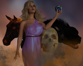 Картинка 3д+графика фантазия+ fantasy взгляд девушка фон