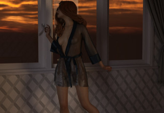 Картинка 3д+графика люди+ people взгляд девушка фон