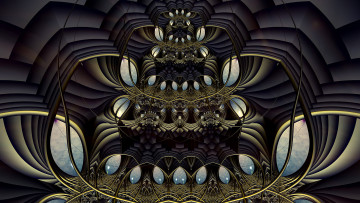 Картинка 3д+графика фракталы+ fractal фон узор цвет