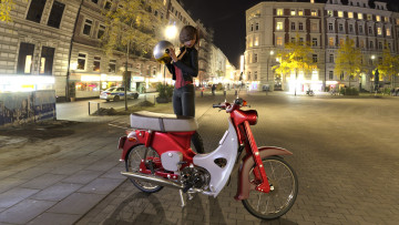 Картинка 3д+графика люди-авто мото+ people-+car+ +moto мотоцикл фон взгляд девушка