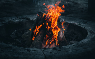 Картинка природа огонь костер пламя