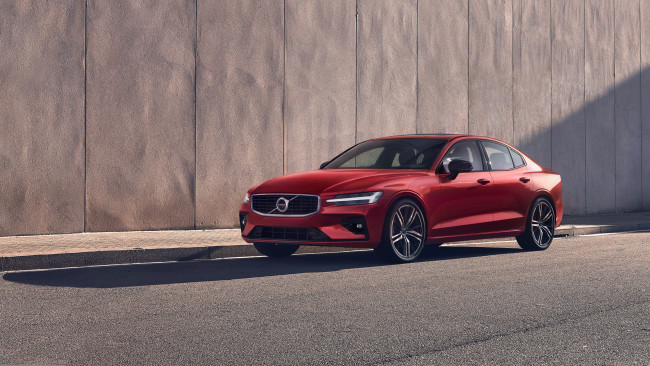 Обои картинки фото 2018 volvo s60 t6 r-design, автомобили, volvo, новинки, красный, вольво, 2018, r-design, t6, s60