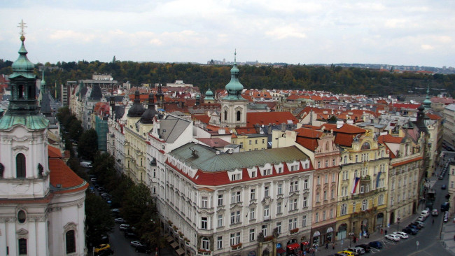Обои картинки фото города, прага , Чехия, панорама