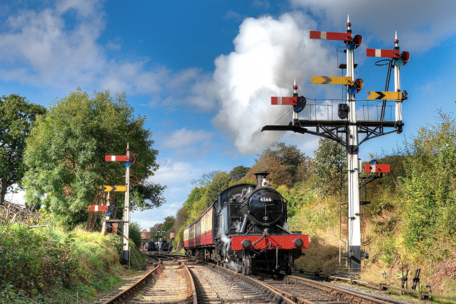 Обои картинки фото техника, паровозы, состав, локомотив