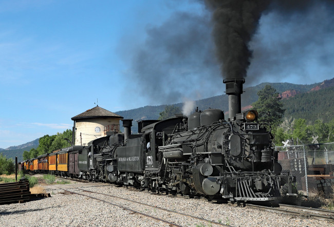 Обои картинки фото техника, паровозы, локомотив, состав