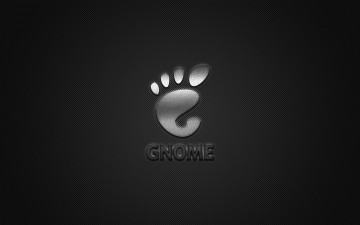 обоя gnome, компьютеры, логотип, металлическая, эмблема, блестящий, серебряный, текстура, углеродное, волокно