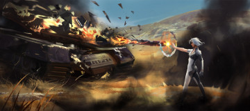 Картинка фэнтези маги +волшебники девушка фон магия танк