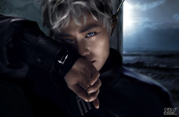 Картинка мужчины xiao+zhan актер куртка образ лицо