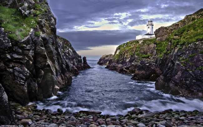Обои картинки фото fanad head lighthouse, donegal, ireland, природа, маяки, fanad, head, lighthouse