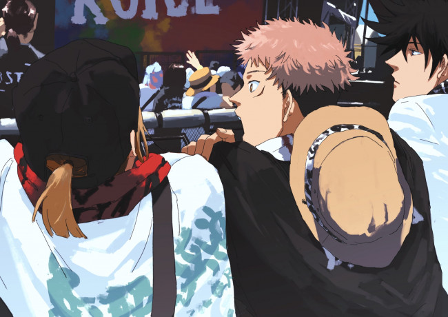 Обои картинки фото аниме, jujutsu kaisen, магическая, битва