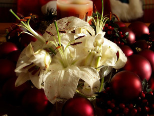 Картинка праздничные -+разное+ новый+год лилии