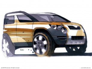 Картинка skoda yeti рисованные авто мото