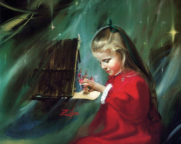 Обои картинки фото рисованные, дети