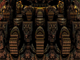 Картинка 3д графика fractal фракталы абстракция