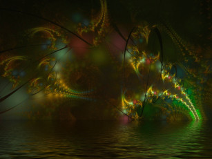 Картинка 3д графика fractal фракталы цвета фрактал