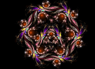 Картинка 3д графика fractal фракталы фрактал цвета узор