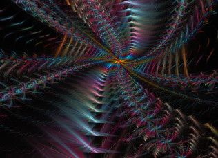 Картинка 3д графика fractal фракталы узор фрактал цвета