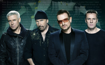 обоя музыка, u2, рок-группа, боно