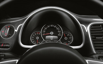 Картинка volkswagen beetle 2012 автомобили спидометры торпедо