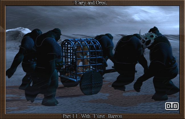 Обои картинки фото 3д, графика, fantasy, фантазия, орки, клетка, эльфы