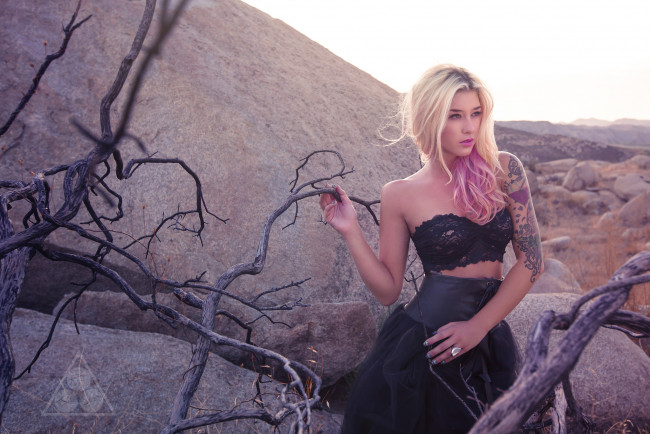 Обои картинки фото Lauren Lunday, девушки, тату