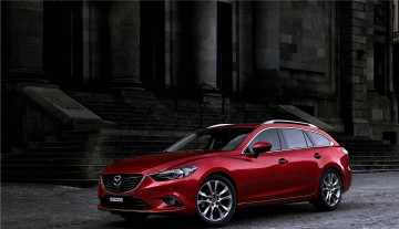 Картинка автомобили mazda дорога красный