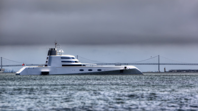 Обои картинки фото andrey, melnichenko, корабли, Яхты, море, мост, яхта