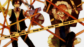 Картинка аниме dyurarara дюрарара персонажи orihara izaya арт heiwajima shizuo мужчина