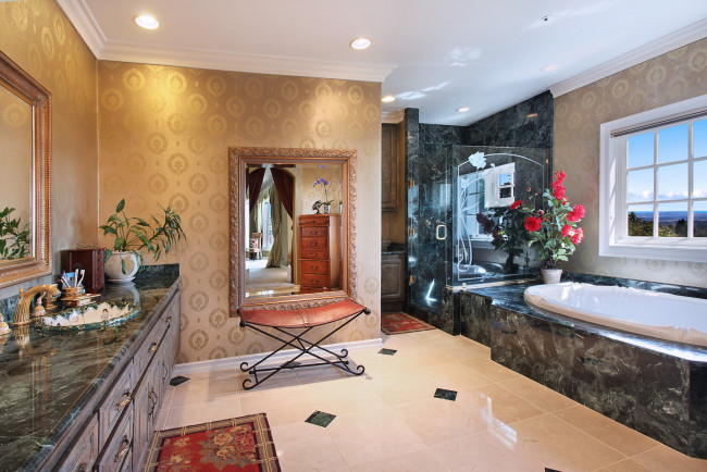 Обои картинки фото интерьер, ванная и туалетная комнаты, дизайн, стиль, ванная