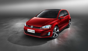 Картинка автомобили volkswagen gti golf cn-spec красный 2015г typ 5g