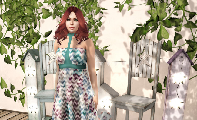 Обои картинки фото 3д графика, люди , people, фон, взгляд, девушка, рыжая