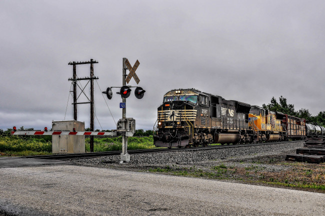 Обои картинки фото техника, поезда, состав, локомотив, рельсы, железная, дорога