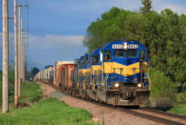 Обои картинки фото техника, поезда, состав, локомотив, рельсы, дорога, железная