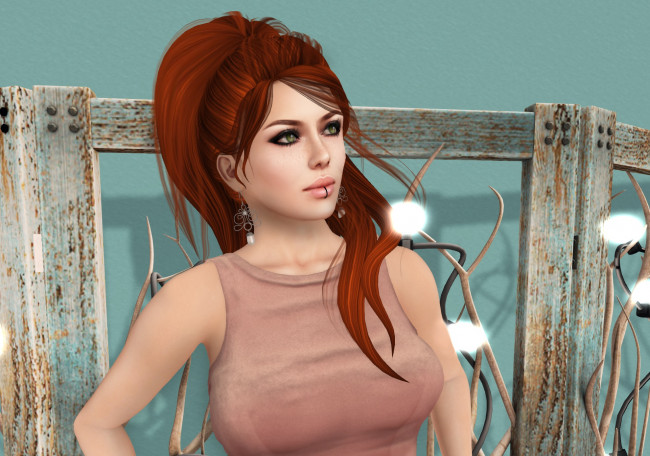 Обои картинки фото 3д графика, люди , people, девушка, фон, взгляд