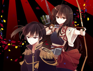 Картинка аниме оружие +техника +технологии парень девушка