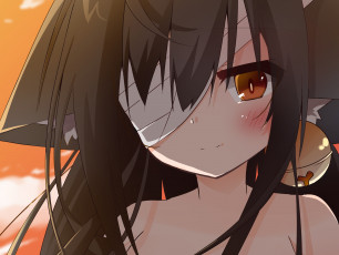 Картинка аниме животные +существа девушка