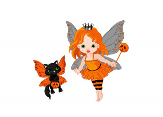 Картинка праздничные хэллоуин фон фея взгляд