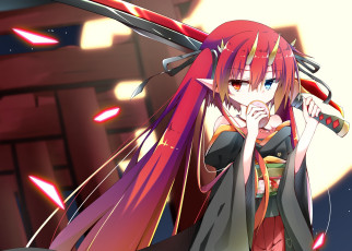 Картинка аниме животные +существа девушка