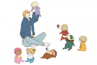 Картинка аниме tiger+and+bunny малыши небоскрёб