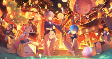 Картинка аниме re +zero+kara+hajimeru+isekai+seikatsu персонажи