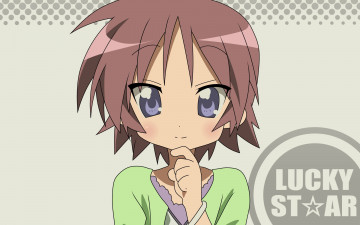 Картинка аниме lucky+star фон взгляд девушка