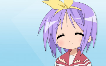 Картинка аниме lucky+star фон взгляд девушка