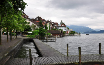 Картинка города -+улицы +площади +набережные море горы мостки здания набережная дома