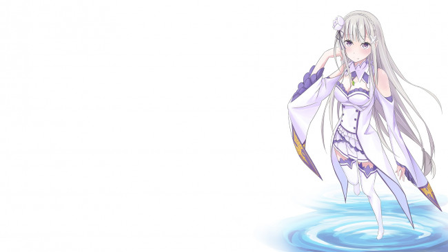Обои картинки фото аниме, re,  zero kara hajimeru isekai seikatsu, девушка, фон