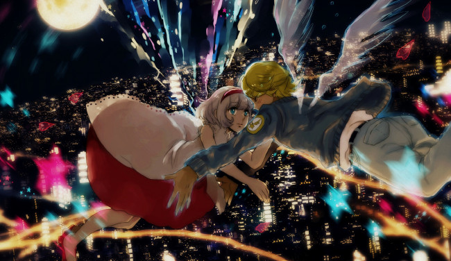 Обои картинки фото аниме, tiger and bunny, двое