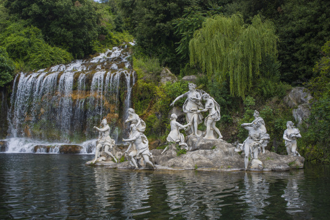 Обои картинки фото природа, водопады, река, лес, водопад