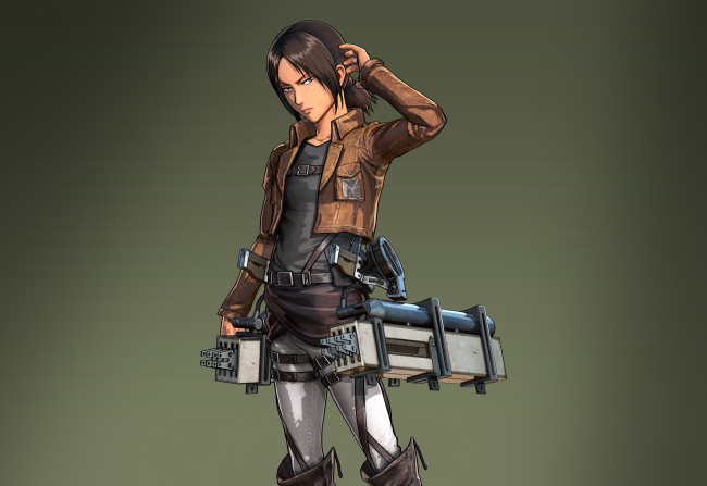 Обои картинки фото аниме, shingeki no kyojin, девушка