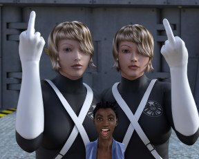 Картинка 3д+графика люди+ people взгляд девушки фон