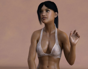 Картинка 3д+графика люди+ people фон взгляд девушка